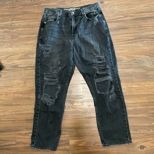 American eagle distressed mom jeans black Size 31